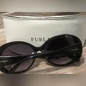 Furla | Accessories | Furla Black Oval Sunglasses With Gray  display picture 2